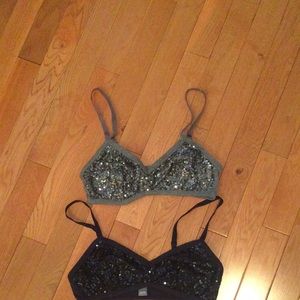 Aerie 2 Sequin Bralettes